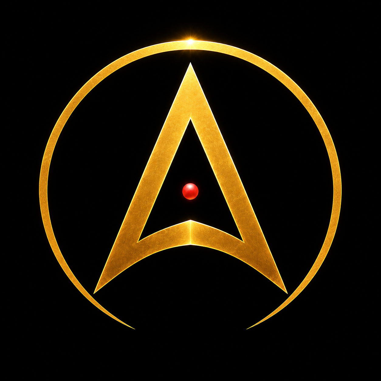 Atlas mark — gold A in circle