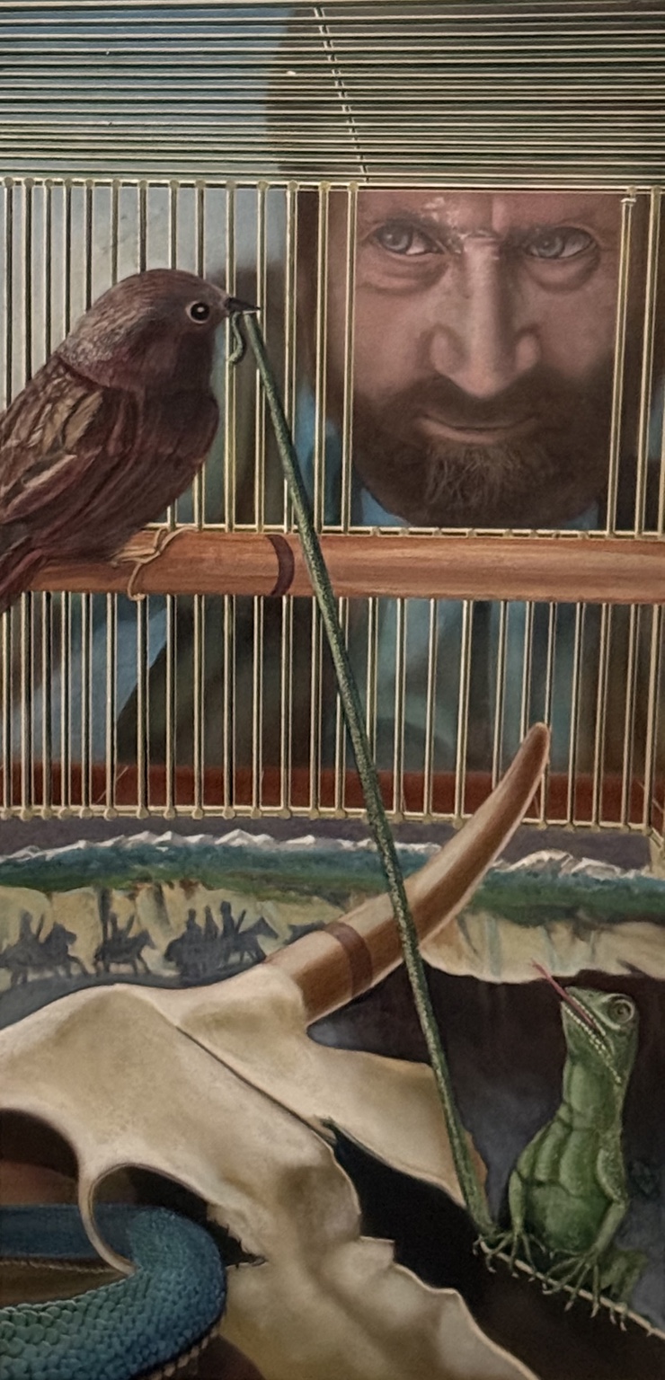A landscape inside the cage