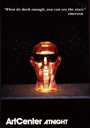 ArtCenter at Night sculpture poster