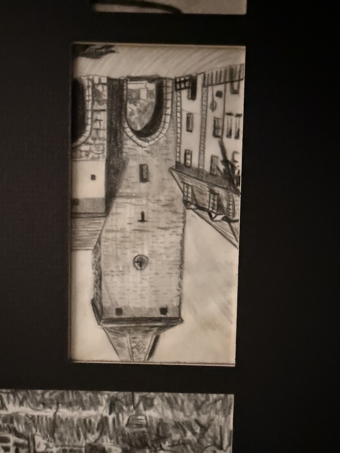 Vertical Portsmouth architectural pencil study