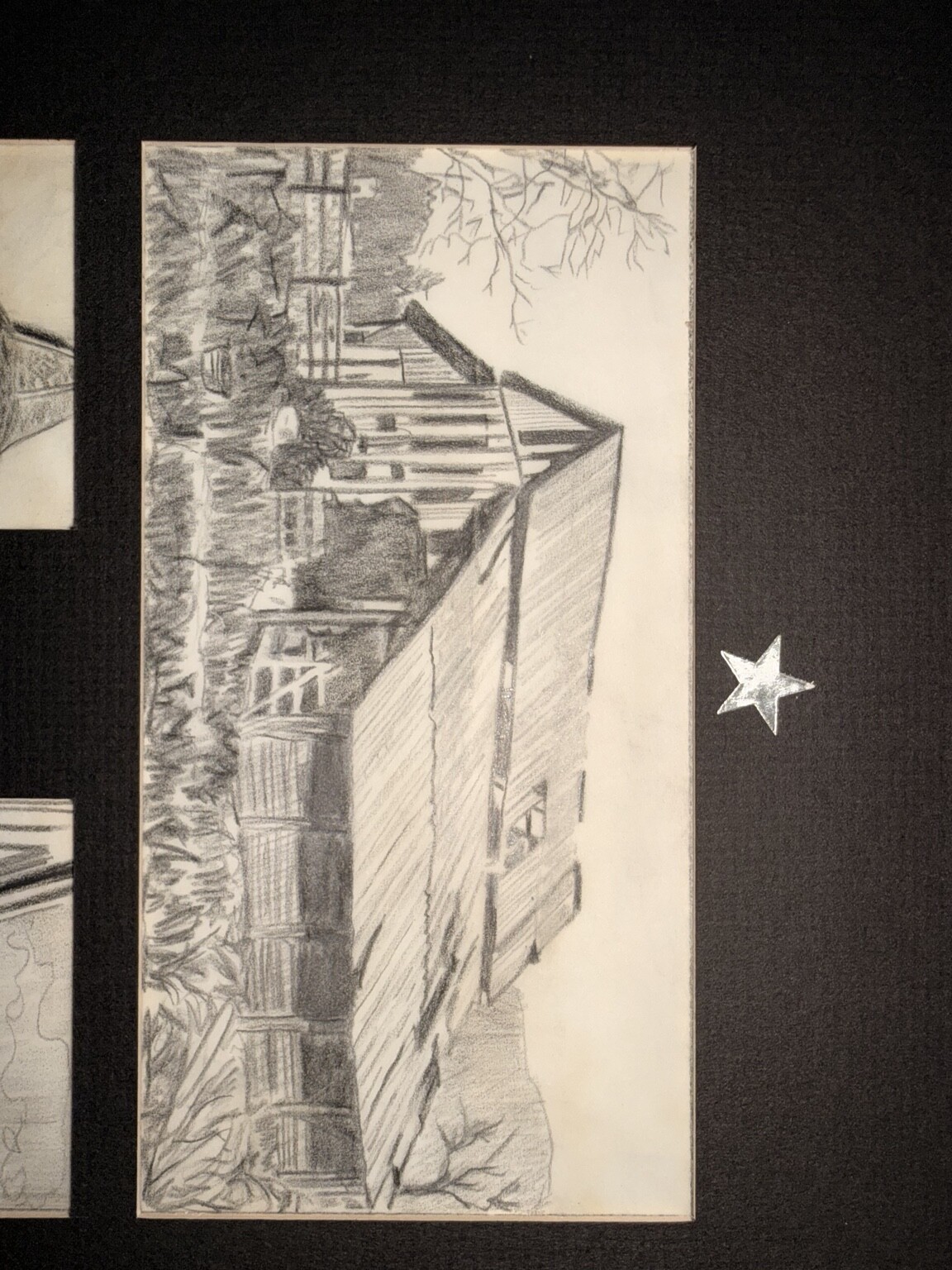 Detailed pencil study of Portsmouth architecture