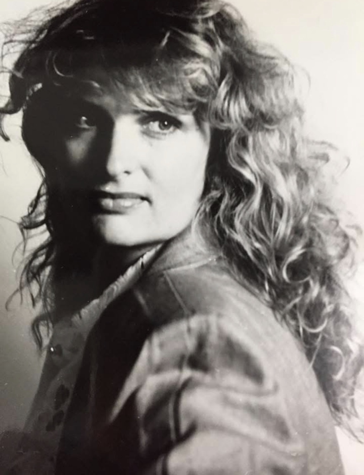 Black-and-white portrait with directional light
