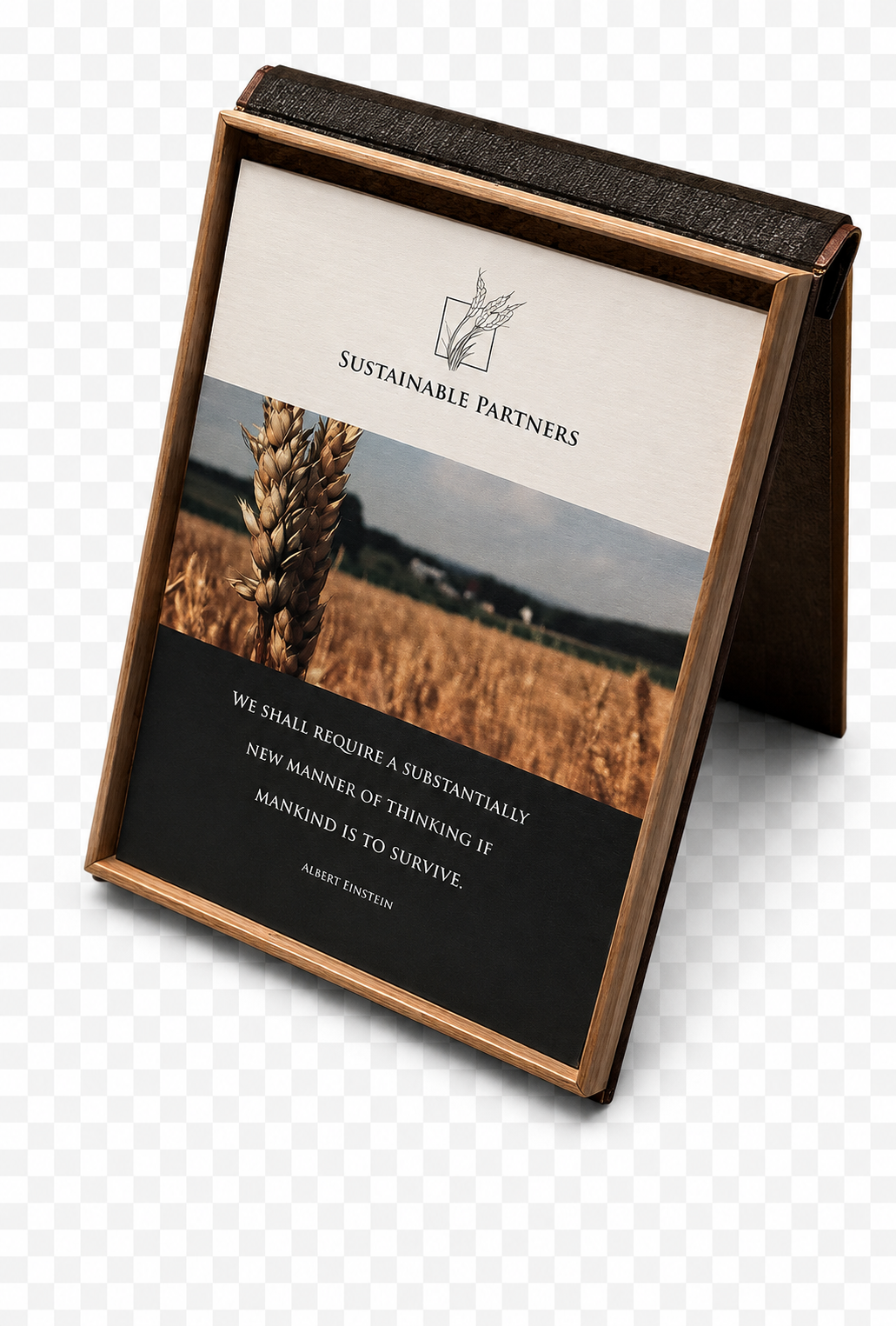 Front three-quarter view of the Sustainable Partners presentation